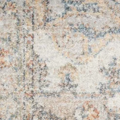 New Kirklands Home Pastel Medallion Washable Area Rug, 5x7 Gray