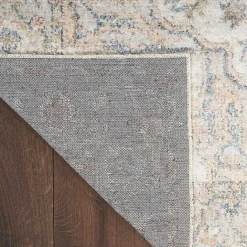 New Kirklands Home Pastel Medallion Washable Area Rug, 5x7 Gray