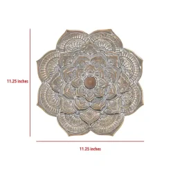 Kirklands Home Patina Finish Metal Flower Large Wall Plaque Gray