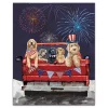 Discount Kirklands Home Patriotic Puppy Pickup Canvas Art Print