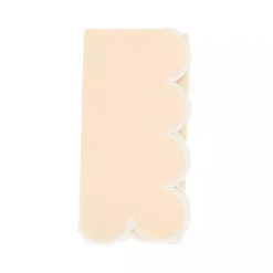 New Kirklands Home Peach Scalloped Edge Napkins, Set of 4 Yellow
