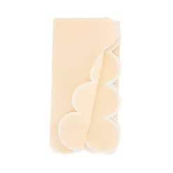 New Kirklands Home Peach Scalloped Edge Napkins, Set of 4 Yellow