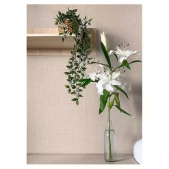 New Kirklands Home Peach Textured Faux Fabric Peel & Stick Wallpaper