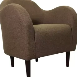 Sale Kirklands Home Pecan Julian Upholstered Accent Chair Brown