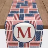 New Kirklands Home Personalized American Flag Table Runner, 72 in.