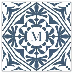 Outlet Kirklands Home Personalized Blue Tile Monogram Wall Plaque