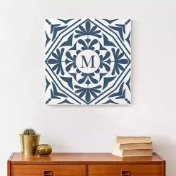 Outlet Kirklands Home Personalized Blue Tile Monogram Wall Plaque