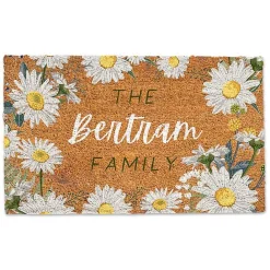 New Kirklands Home Personalized Daisy Chain Coir Doormat