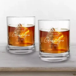 Hot Kirklands Home Personalized Fathers Day Whiskey Glasses, Set of 2