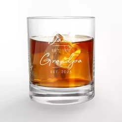 Hot Kirklands Home Personalized Fathers Day Whiskey Glasses, Set of 2