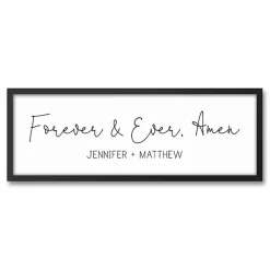 Clearance Kirklands Home Personalized Forever and Ever Canvas Wall Plaque