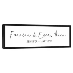 Clearance Kirklands Home Personalized Forever and Ever Canvas Wall Plaque