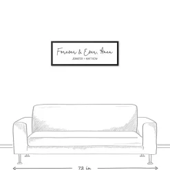 Clearance Kirklands Home Personalized Forever and Ever Canvas Wall Plaque