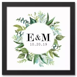 Clearance Kirklands Home Personalized Framed Monogram Leaves Wall Plaque
