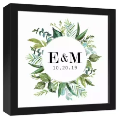 Clearance Kirklands Home Personalized Framed Monogram Leaves Wall Plaque