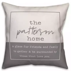Online Kirklands Home Personalized Gray and White Our Home Pillow