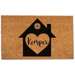 Hot Kirklands Home Personalized Heart Home Coir Doormat