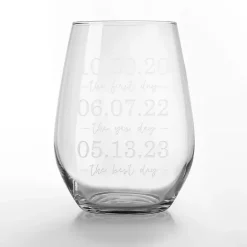 Hot Kirklands Home Personalized Important Dates Glasses, Set of 2