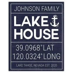 Discount Kirklands Home Personalized Lake House Canvas Wall Plaque