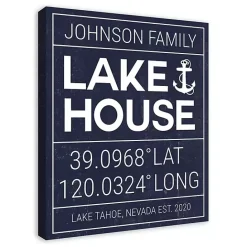 Discount Kirklands Home Personalized Lake House Canvas Wall Plaque