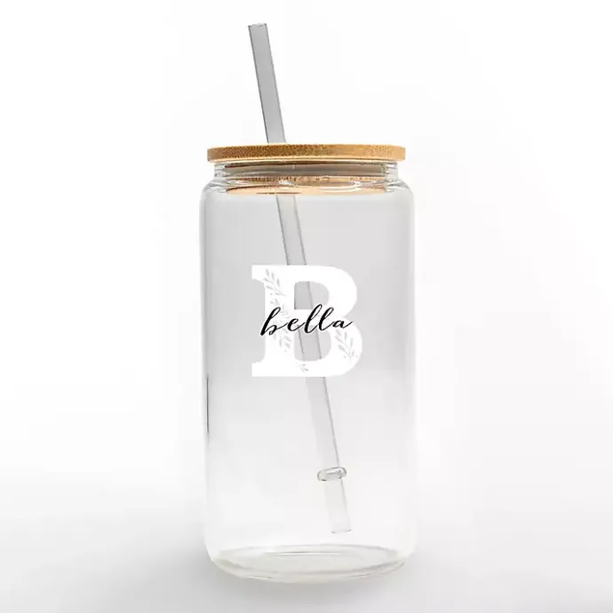 Clearance Kirklands Home Personalized Monogram B Floral Glass Cup