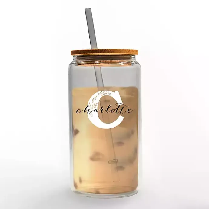 Hot Kirklands Home Personalized Monogram C Floral Glass Cup