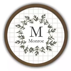 Hot Kirklands Home Personalized Monogram Leafy Frame Plaque Brown
