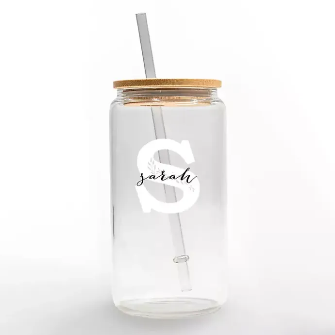 Clearance Kirklands Home Personalized Monogram S Floral Glass Cup