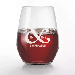 Hot Kirklands Home Personalized Mr. & Mrs. Wine Glasses, Set of 2