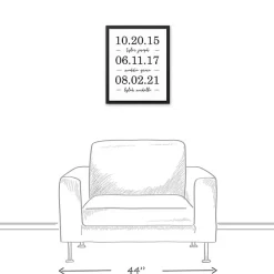 Clearance Kirklands Home Personalized Names & Dates Framed Canvas Print