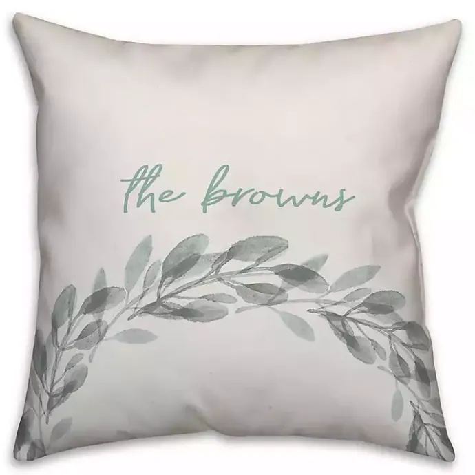 Hot Kirklands Home Personalized Seafoam Wreath Pillow
