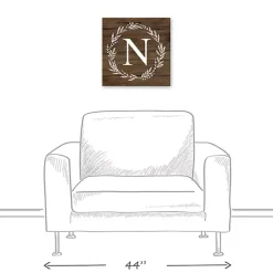 Kirklands Home Personalized Shiplap Wreath Canvas Wall Plaque