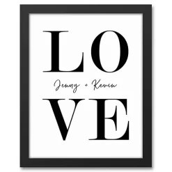 Discount Kirklands Home Personalized Simple Love Framed Canvas Wall Plaque
