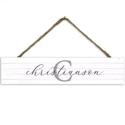 Clearance Kirklands Home Personalized Simple Monogram Wall Plaque White