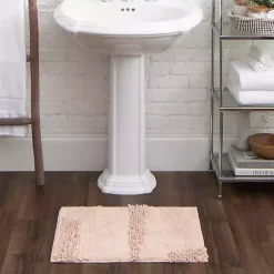 Kirklands Home Petal Blush Asymmetrical Cotton Bath Mat, 34 in. Pink