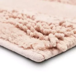 Discount Kirklands Home Petal Blush Asymmetrical Cotton Bath Mat, 60 in. Pink