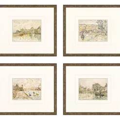 Kirklands Home Petite Landscapes Framed Art Prints, Set of 4