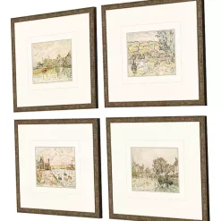 Kirklands Home Petite Landscapes Framed Art Prints, Set of 4
