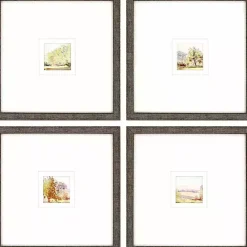 New Kirklands Home Petite Sunrise Giclee Gold Framed Prints, Set of 4