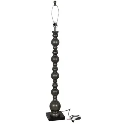 Sale Kirklands Home Pewter Pillar Round Floor Lamp Gray