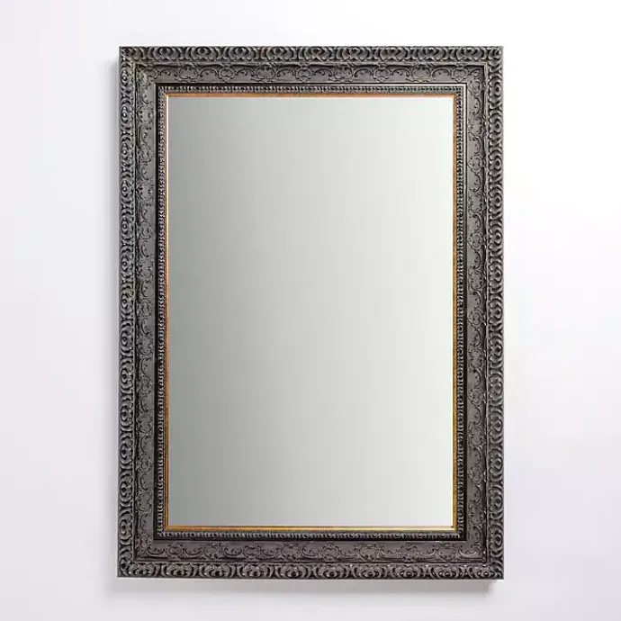 Kirklands Home Pewter Vintage Wall Mirror Gray