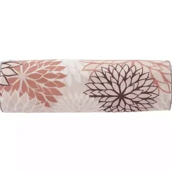 Sale Kirklands Home and Beige Floral Outdoor Bolster Pillow Pink