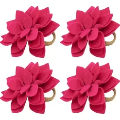 Clearance Kirklands Home Blossom Napkin Rings, Set of 4 Pink
