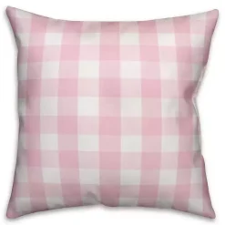 New Kirklands Home Pink Buffalo Check Flamingo Outdoor Pillow
