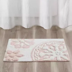 Kirklands Home Cotton Tufted Medallion Bath Mat, 30 in. Pink