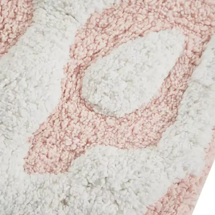 Kirklands Home Cotton Tufted Medallion Bath Mat, 30 in. Pink