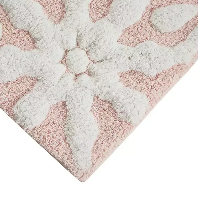 Kirklands Home Cotton Tufted Medallion Bath Mat, 30 in. Pink