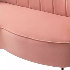 New Kirklands Home Donata Velvet Tufted Loveseat Pink
