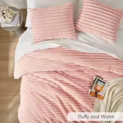 Outlet Kirklands Home Fluffy Ribbed 3-pc. King Comforter Set Pink