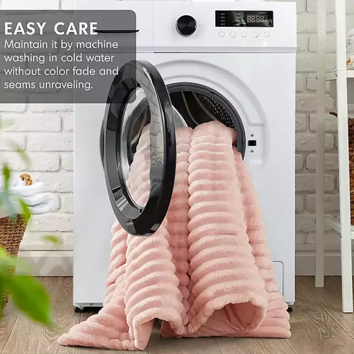 Outlet Kirklands Home Fluffy Ribbed 3-pc. King Comforter Set Pink